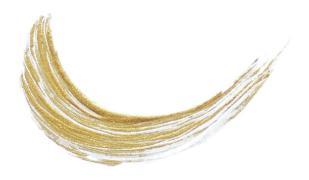 现实的金色闪光油漆刷。图片下载