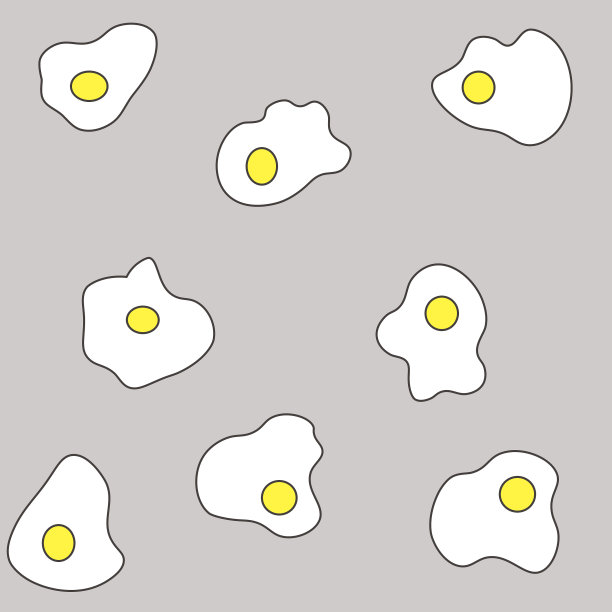 灰色背景上的煎蛋光栅图案图片下载