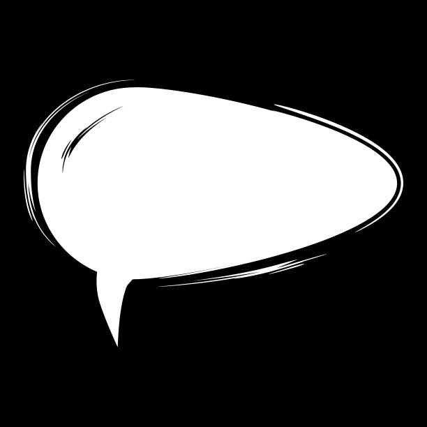 卡通漫画演讲泡泡。矢量插图和图形元素，模板，孤立，矢量黑色背景图片下载