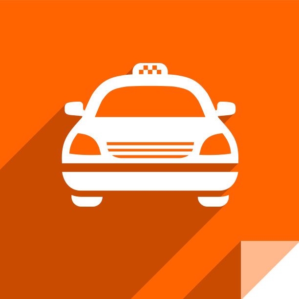 运输平面图标与阴影，贴纸方形形状图片下载