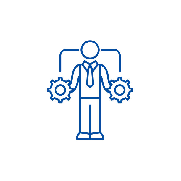 业务决策线图标概念。商业决策平面矢量符号、符号、轮廓插图。图片下载