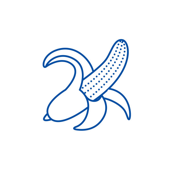 香蕉线图标概念。香蕉平面矢量符号、符号、轮廓插图。图片下载