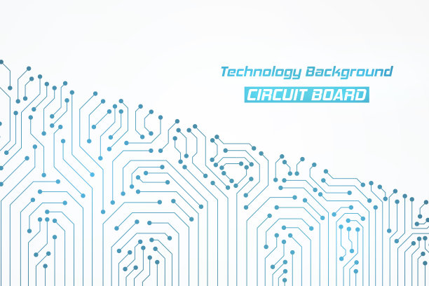 技术背景，蓝色电路板图案图片下载
