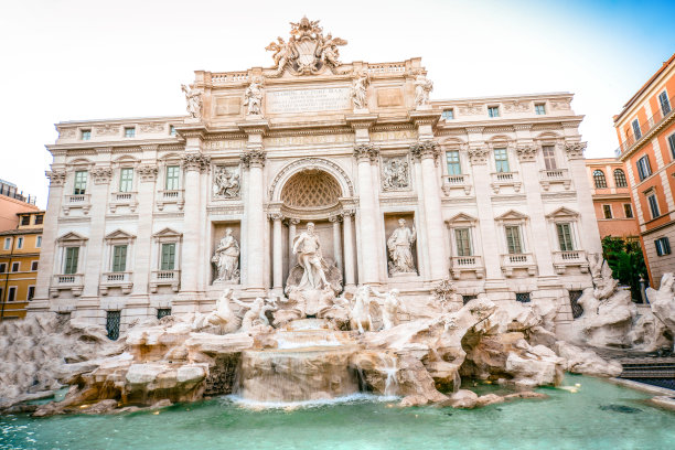 意大利罗马的特莱维喷泉图片下载