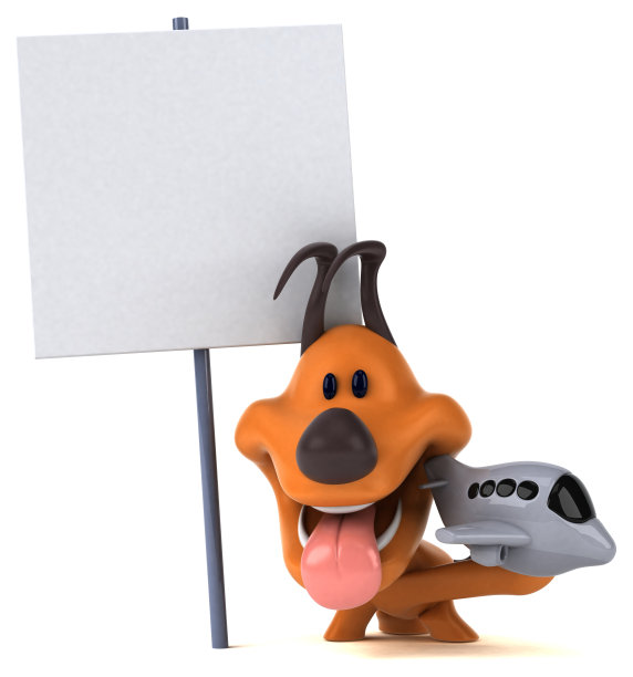 有趣的狗- 3D插图图片下载