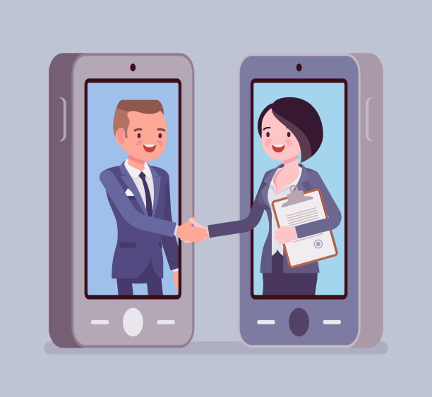 手机男女交易，商务商务协议图片下载