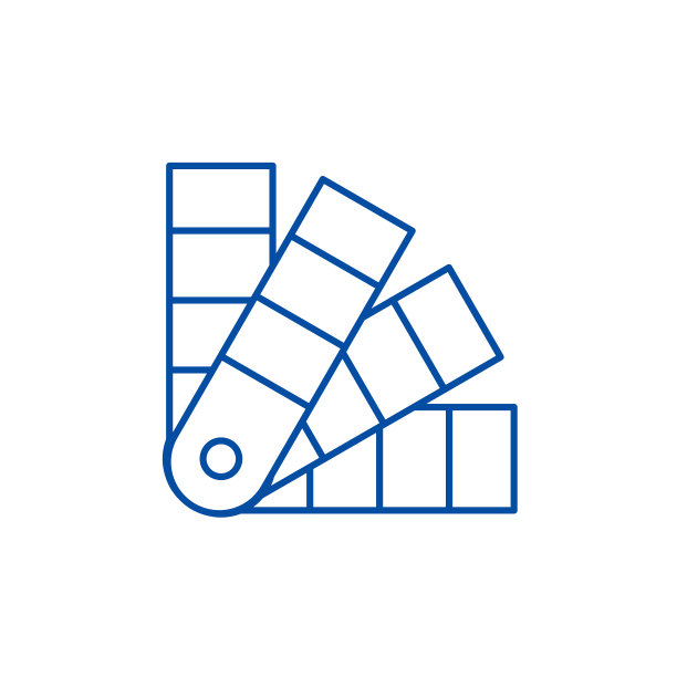 调色板花卉线条图标概念。调色板花卉平面矢量符号、符号、轮廓插图。图片下载