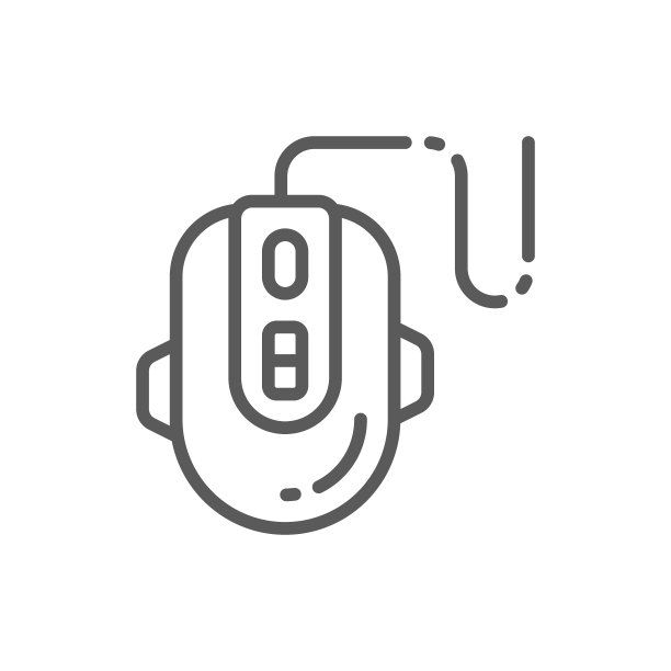 电脑游戏鼠标行图标。图片下载