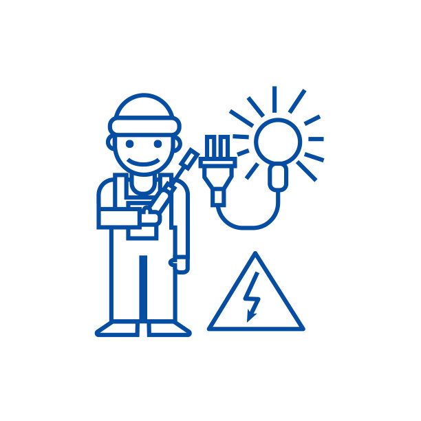 电子线路图标概念。电子平面矢量符号，符号，轮廓插图。图片下载