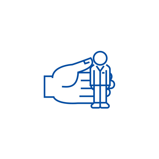 人力资源，关键人物线图标概念。人力资源、关键人物平面矢量符号、符号、轮廓插图。图片下载