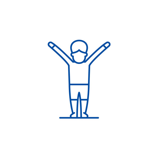 体操线图标概念。体操平面矢量符号、符号、大纲插图。图片下载