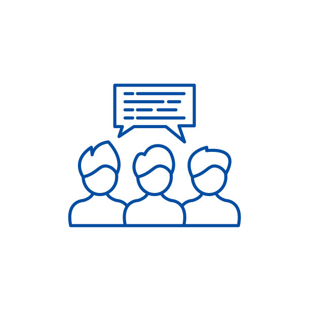 团体教练线图标概念。群教练平面矢量符号，符号，轮廓插图。图片下载