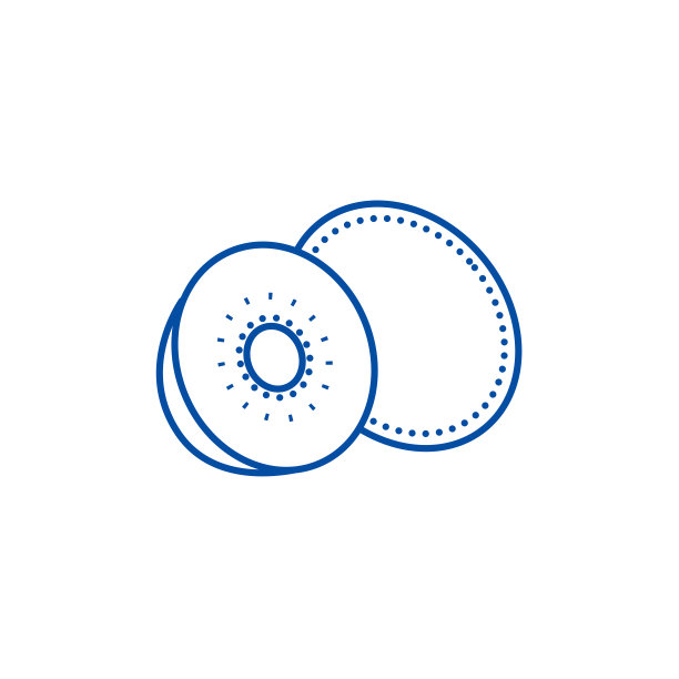 猕猴桃线图标概念。猕猴桃平面矢量符号，符号，轮廓插图。图片下载