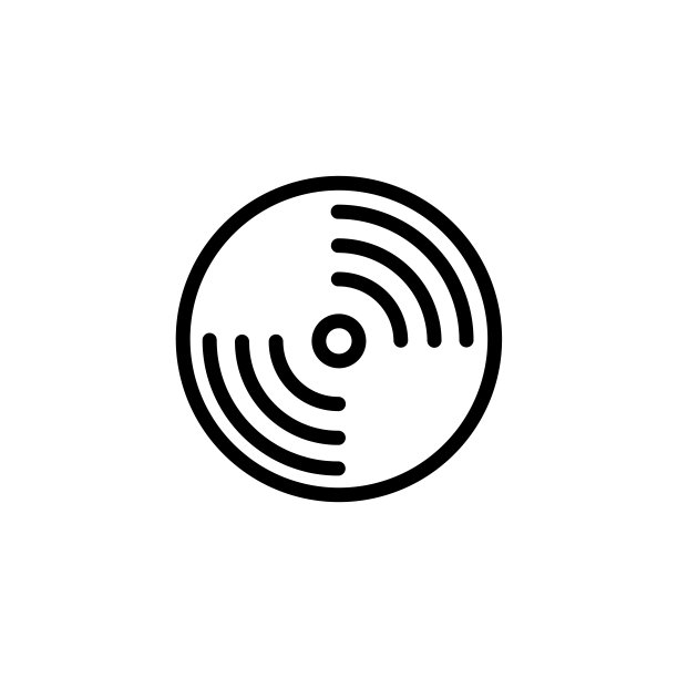 CD或DVD矢量图标图片下载