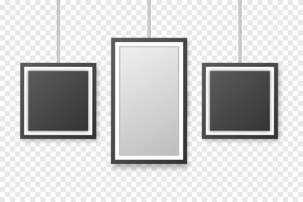 矢量插图的墙画框模板图片下载