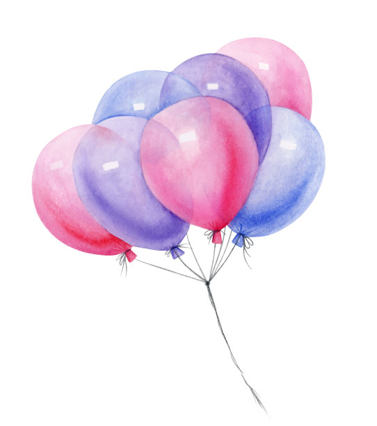 一堆彩色的气球。图片下载