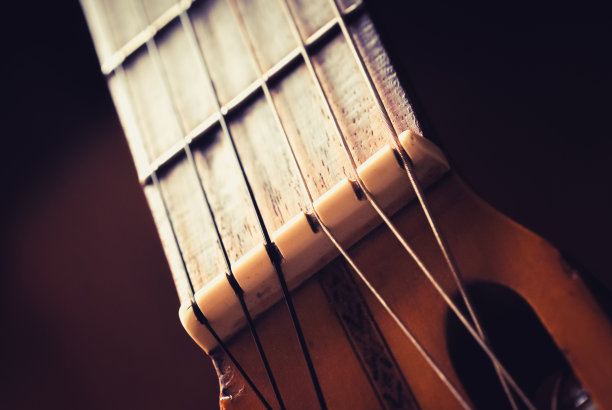 古典原声吉他颈。尼龙弦吉他。古典guitan脖子。图片下载