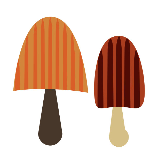 蘑菇色简单插图素材图片