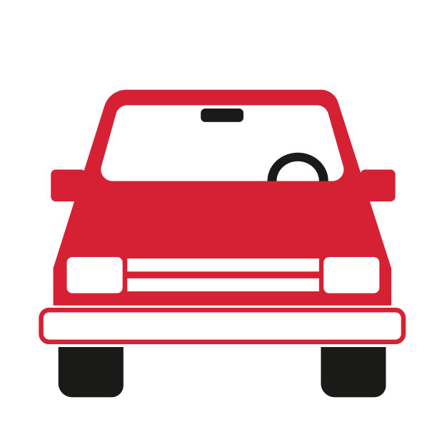 乘用车前视图简单的艺术几何插图图片下载