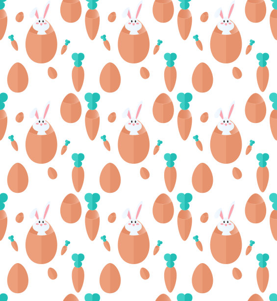 复活节彩蛋无缝图案。复活节和春季假期设计网站，印刷织物，礼品包装和壁纸。图片下载