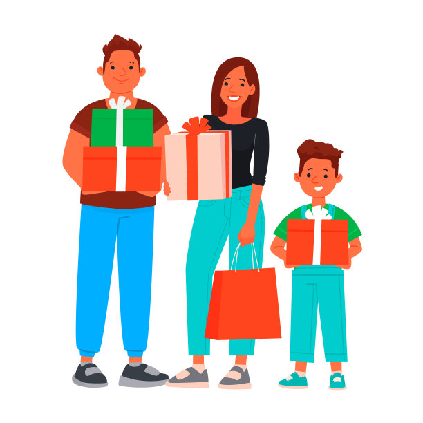 幸福的家庭与购物。季节性折扣和销售图片下载