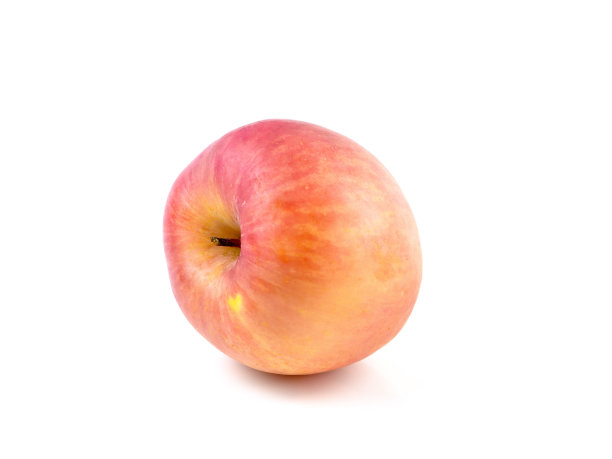 白色背景下的心形苹果，水果有助于滋养心脏。图片下载