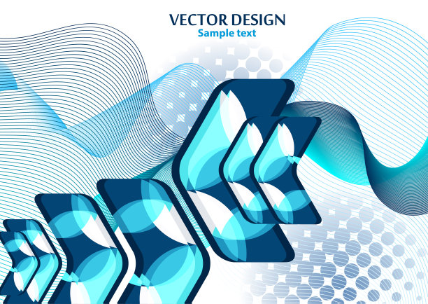 彩色背景创意箭头抽象混合波浪线背景，模板与地方的文本。图片下载