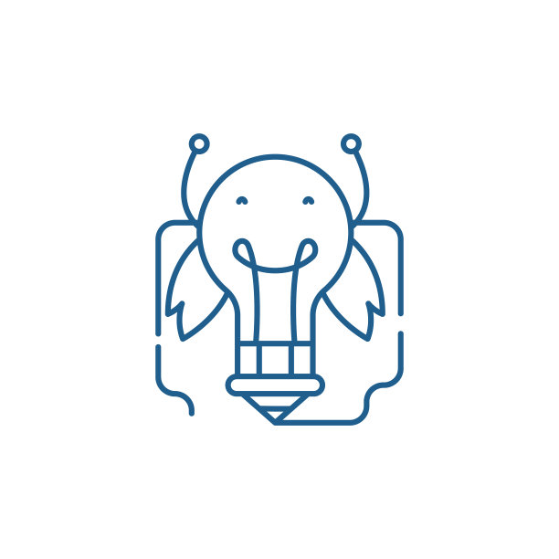 新理念的能量线图标概念。新理念的能量平面矢量符号，符号，轮廓插图。图片下载