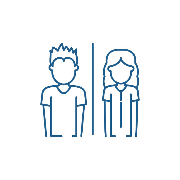 尴尬线图标概念。尴尬平面矢量符号、符号、轮廓插图。图片下载