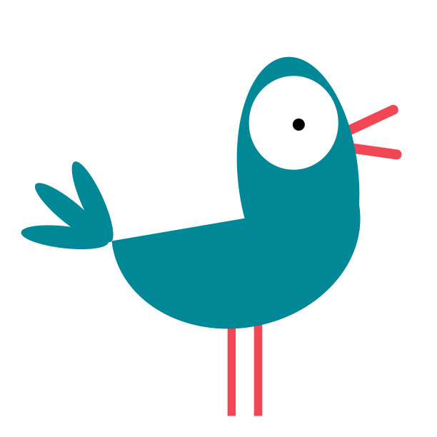 小鸟简单艺术几何插图图片下载