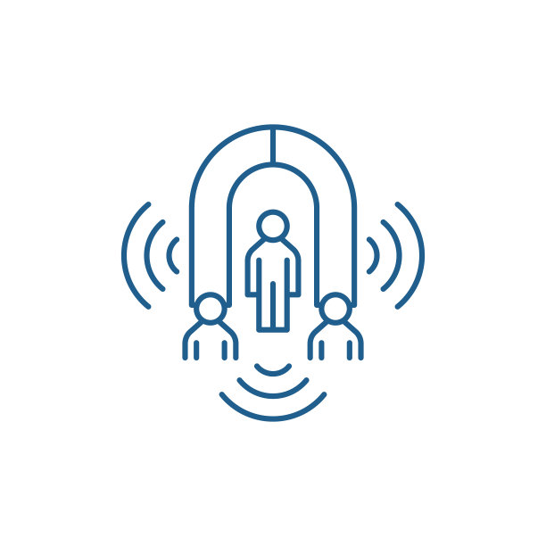 客户营销线图标概念。客户营销平面矢量符号、符号、轮廓插图。图片下载