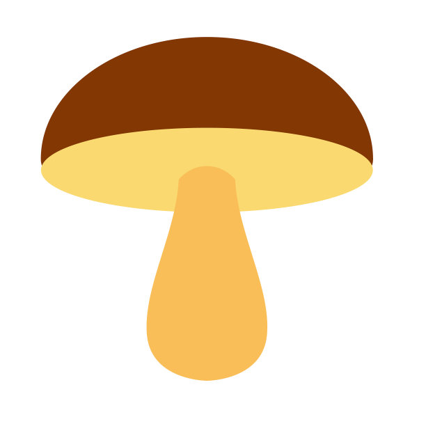 森林蘑菇平面插图图片下载