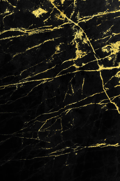 黑色大理石纹理与金色图案背景设计的封面或小册子，海报或现实的商业和设计艺术品。图片下载