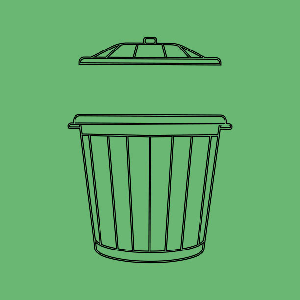 打开垃圾桶。图片下载