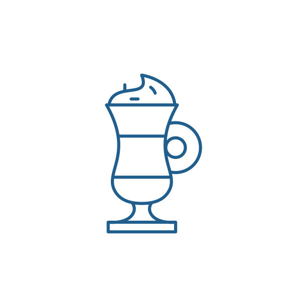 卡布奇诺线图标概念。卡布其诺平面矢量符号、符号、轮廓插图。图片下载