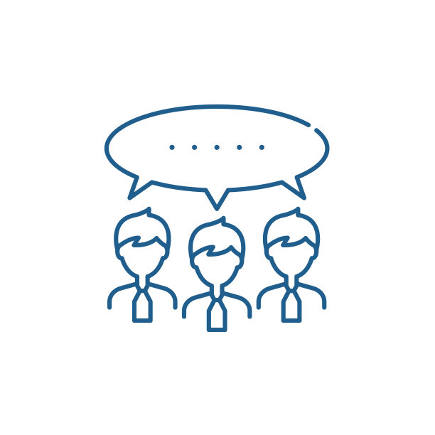 论证线图标概念。议论文平面矢量符号、符号、轮廓插图。图片下载