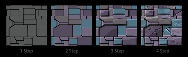 无缝纹理的老几何石，背景石墙砖。矢量插图的用户界面的游戏元素图片下载