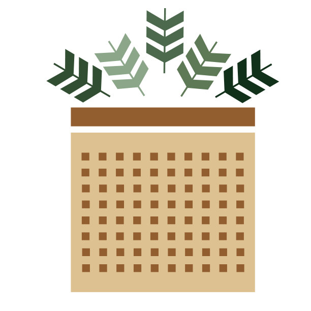 家中植物桶平面简单插图图片下载