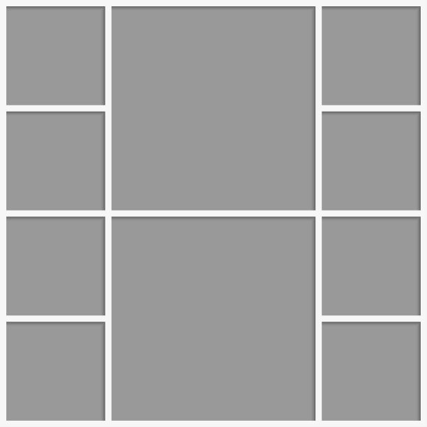 拼贴十帧，照片，部分，图片或插图。海报框架模型。图片下载