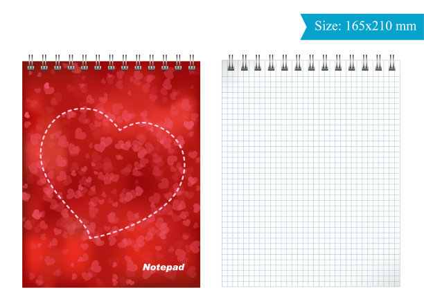 记事本的封面模板。图片下载