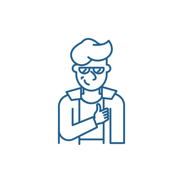 时髦的产品线图标概念。潮人平面矢量符号，符号，轮廓插图。图片下载