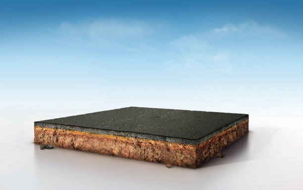 3D插图土壤和岩石生态切断孤立的蓝天与云图片下载