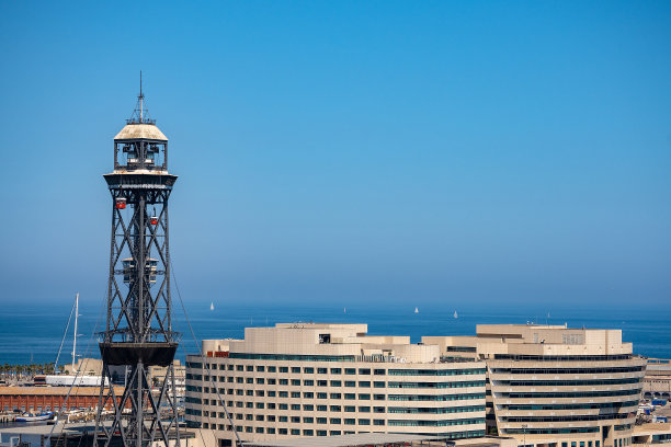 西班牙巴塞罗那的Vell港缆车图片下载