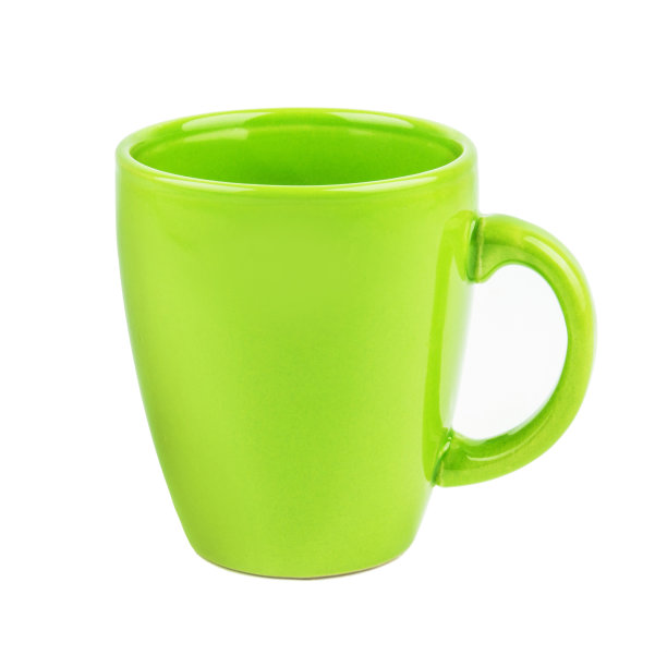 绿色杯子孤立的白色背景图片下载