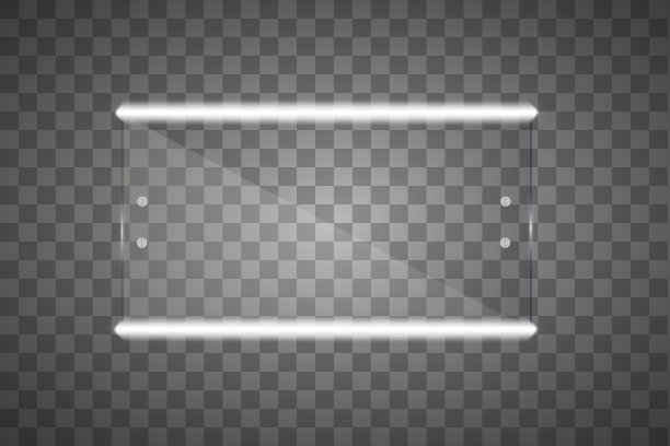 化妆镜与霓虹灯隔离。矢量图图片下载