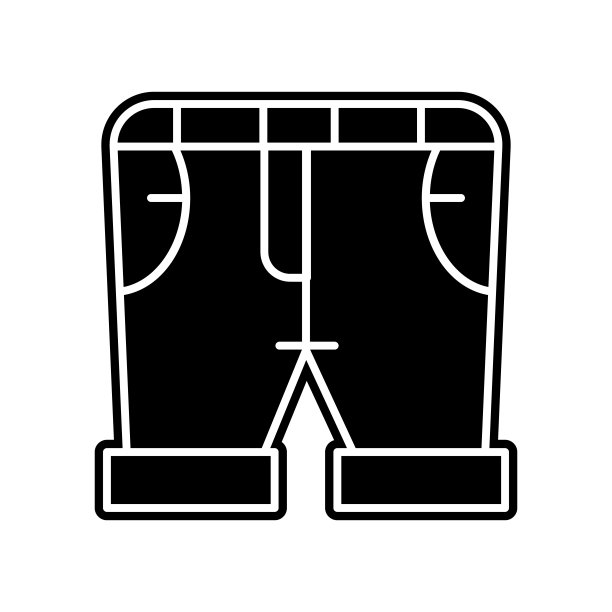 卡布里，衣服，牛仔标志。服装元素的移动概念和web应用程序图标。字形，平面图标用于网站设计和开发，应用程序开发图片下载