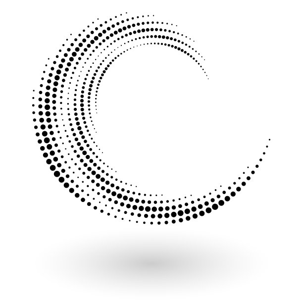 摘要虚线矢量背景。半色调的效果。螺旋虚线背景或图标图片下载