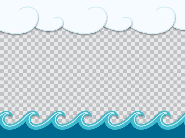 纸剪出的框架波浪折纸的航海风格图片下载