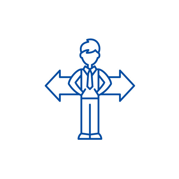 选择线图标概念的问题。问题选择平面矢量符号、符号、轮廓插图。图片下载