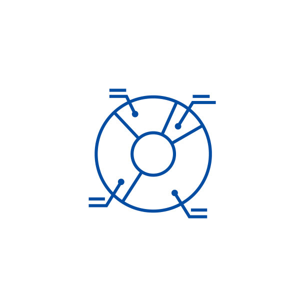 饼图图示线条图标概念图片下载